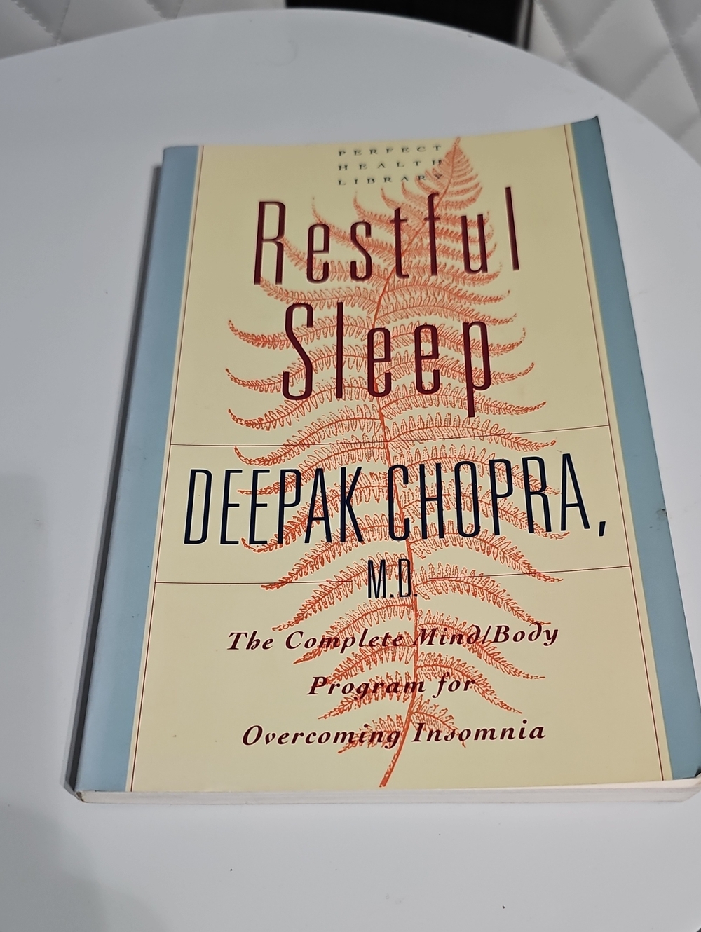 Restful Sleep by - Cream and Light Blue Book